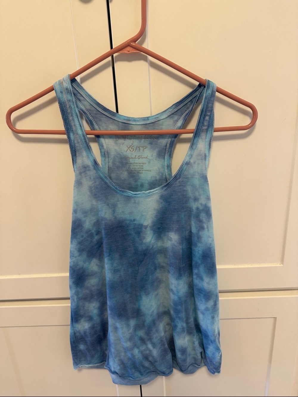 Aeropostale Blue Tie-Dye Racerback Tank Top